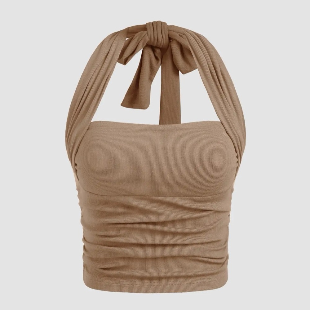 Khaki Halter Top